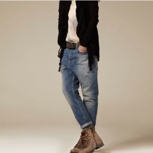 All Saints “Aubrey” Distressed Tapered Jeans
